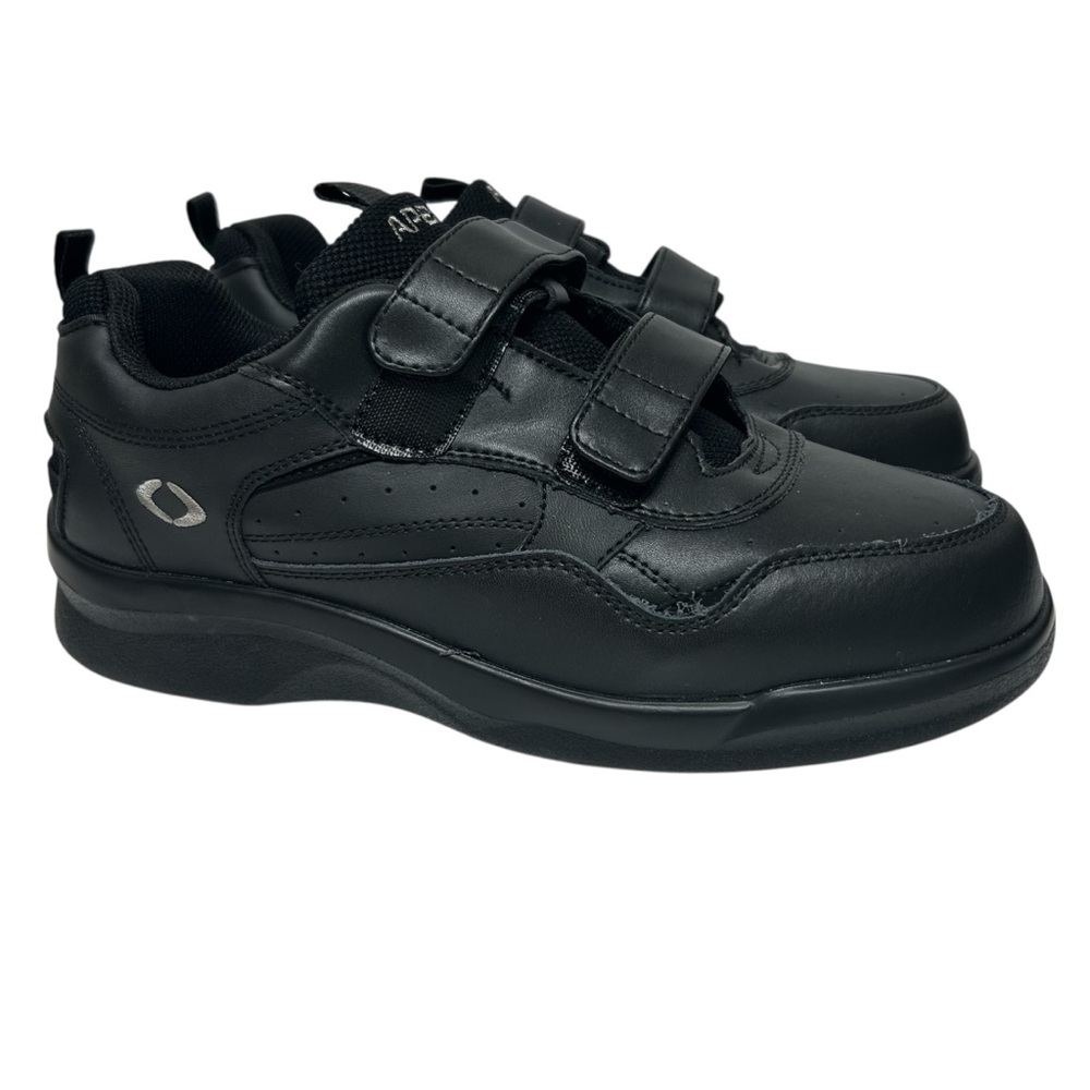 New Apex Ambulator 10 XX 2X-Wide G8010M Walk Black Leather Sneakers Shoes Casual